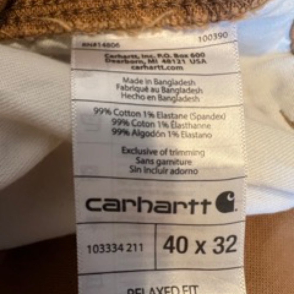 Carhartt Rugged Flex Relaxed Fit Duck Double-Front Utility Work Pant size 40x32 - Picture 8 of 9